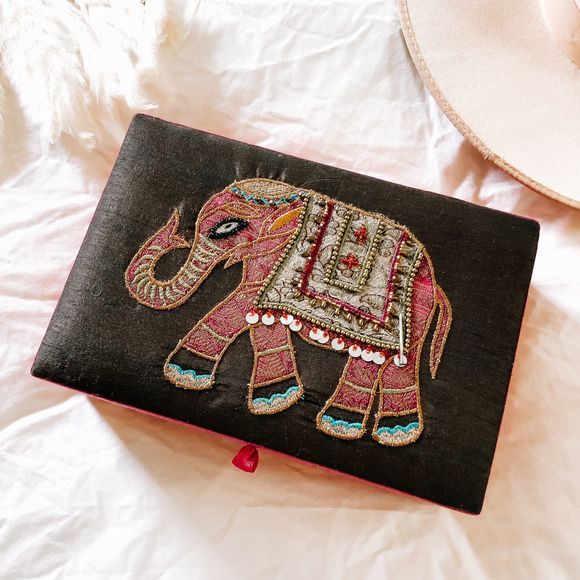 Cost Plus World Market Other - World Market Elephant Boho Jewelry Box